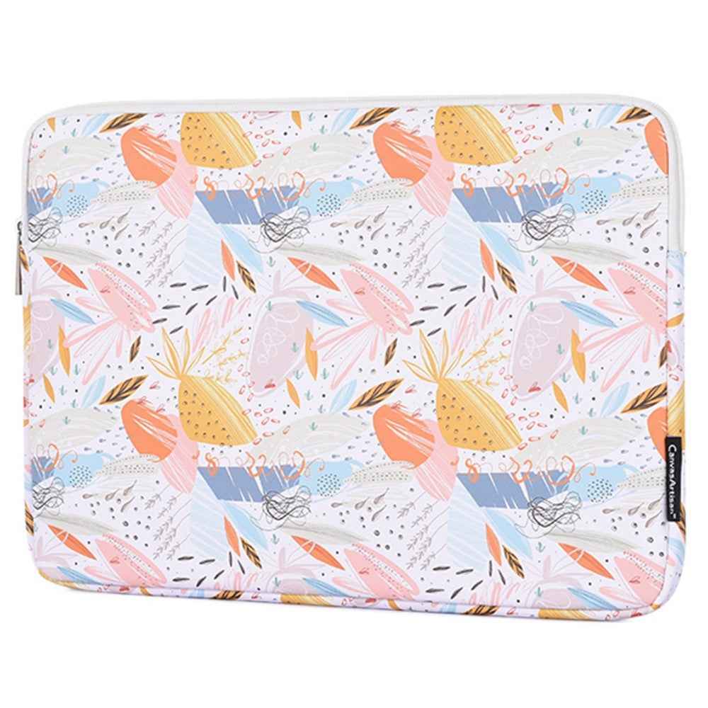 G53-T0121 for 15-inch Notebook Stylish Patterned Laptop Zippered Protective Bag Waterproof PU Case Pouch Storage Organizer + Small Bag Set