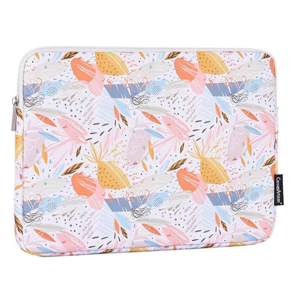 G53-T0121 for 15-inch Notebook Stylish Patterned Laptop Zippered Protective Bag Waterproof PU Case Pouch Storage Organizer + Small Bag Set