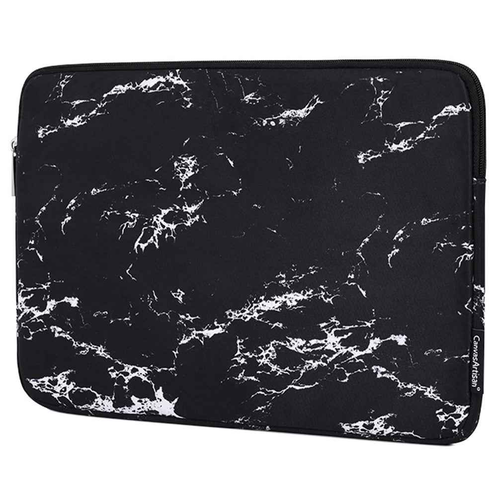H32-T0111 Marble Pattern Waterproof Sleeve Bag for 11 inch Laptops Anti-Scratch Carry Case Notebook Portable Slim Case with Small Bag - White