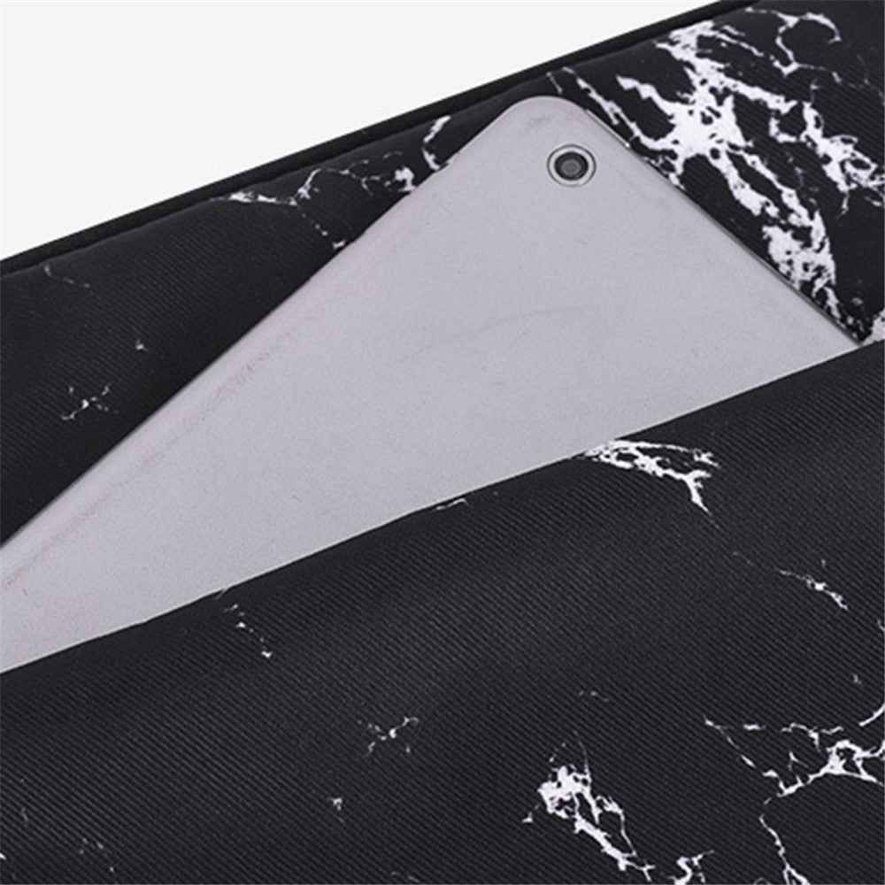 H32-11 11-inch Laptop Carrying Bag Waterproof Printed Notebook Protective Sleeve with Front Pocket - Black
