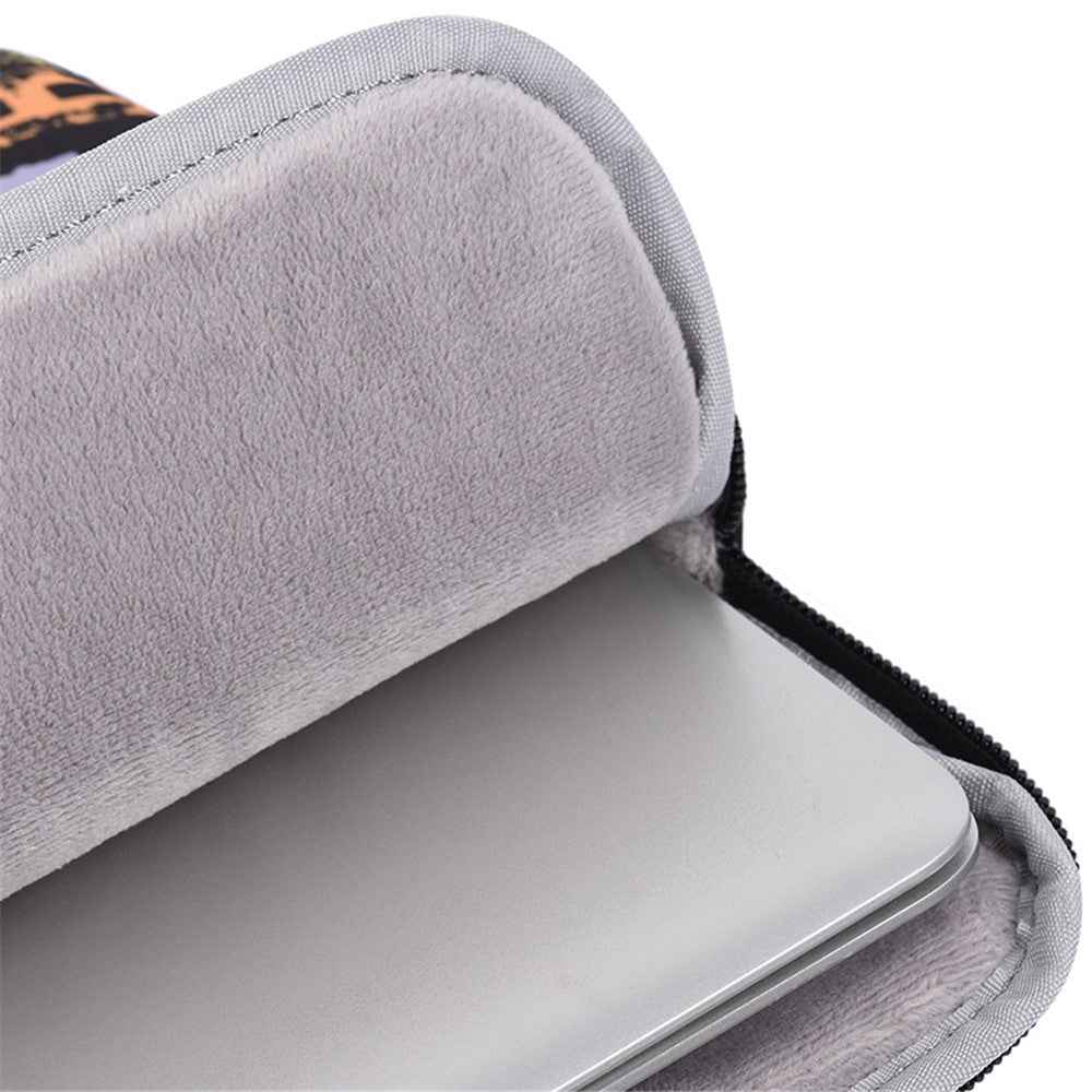 H18-T0121 Laptop Sleeve Letters Printing Ultra Slim Notebook Case with Small Bag - Black/for 11-inch Laptop
