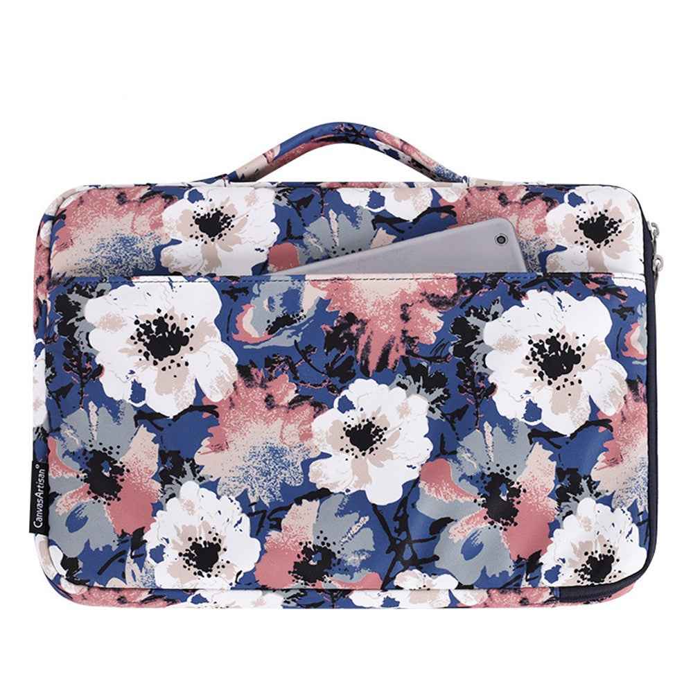 KH43-05 15-inch Laptop Handbag Protective Sleeve Flower Pattern Notebook Carrying Case
