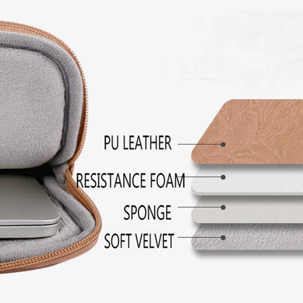 L38-T0621 13-Inch Laptop Protection Sleeve Ultra-slim PU Leather Notebook Computer Bag with Small Pouch - Pink