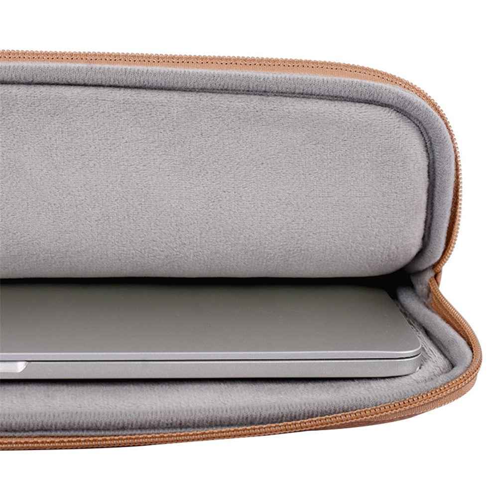 L38-T0621 13-Inch Laptop Protection Sleeve Ultra-slim PU Leather Notebook Computer Bag with Small Pouch - Pink
