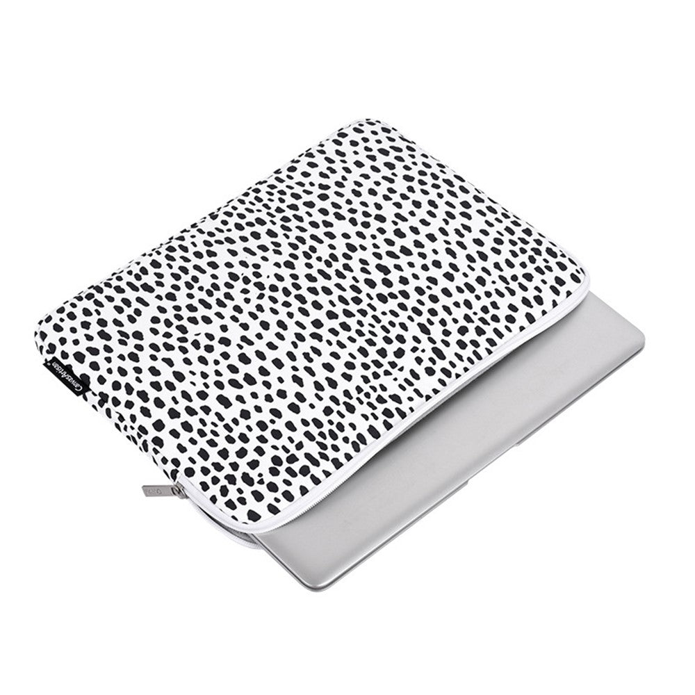 H36-T0123-Dots-Printing-Shockproof-Notebook-Laptop-Sleeve-Carrying-Case-with-Small-Bag-White/for-14-inch-Laptop