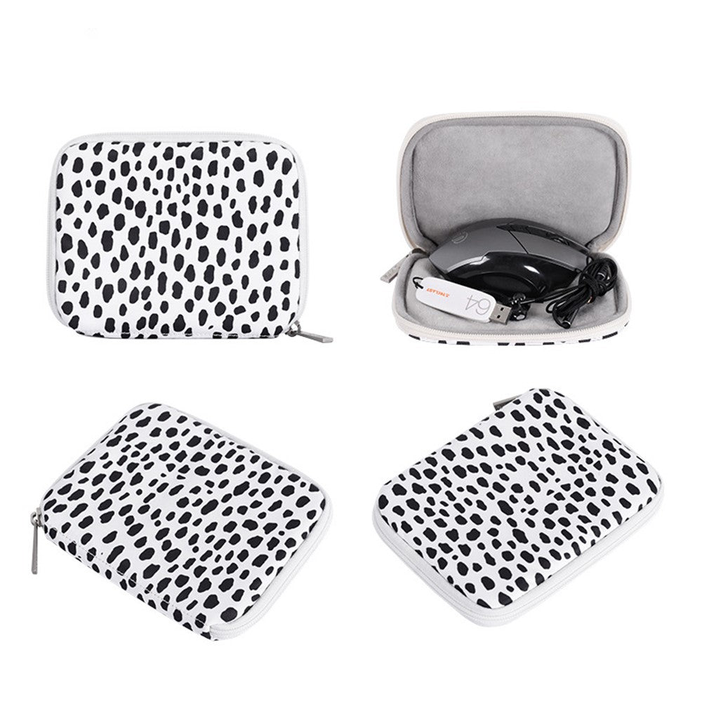 H36-T0123-Dots-Printing-Shockproof-Notebook-Laptop-Sleeve-Carrying-Case-with-Small-Bag-White/for-14-inch-Laptop