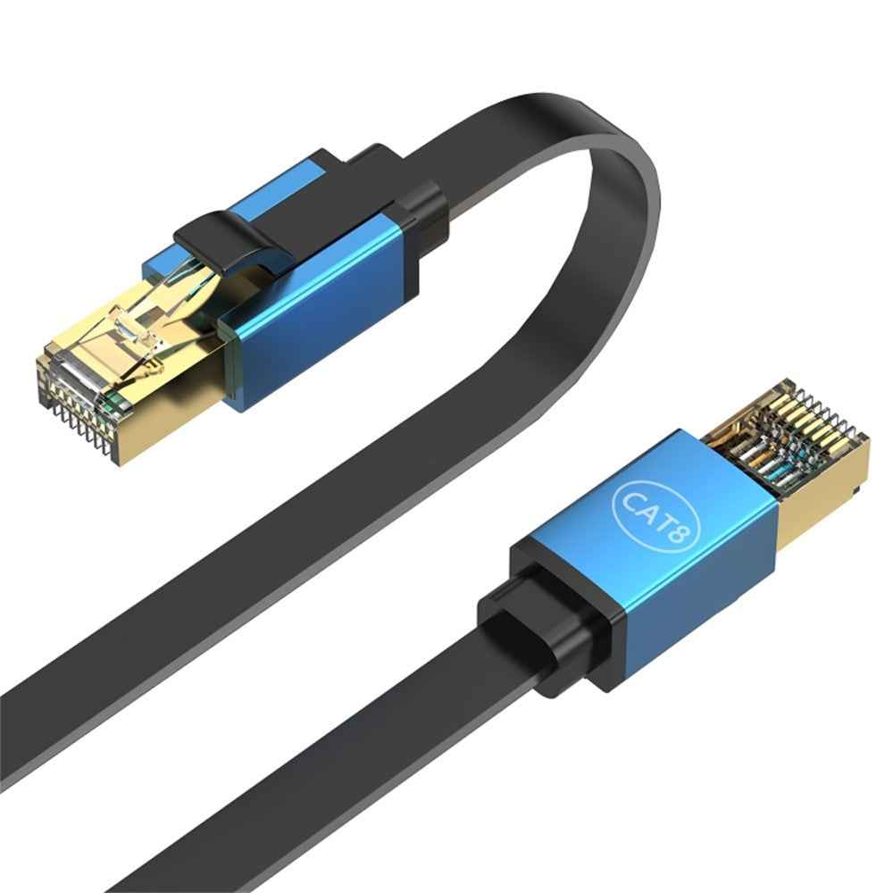 Cat 8 Ethernet Cable 15M  /  49FT 40Gbps 2000MHz RJ45 Male Connector High Speed Network Cord - Green