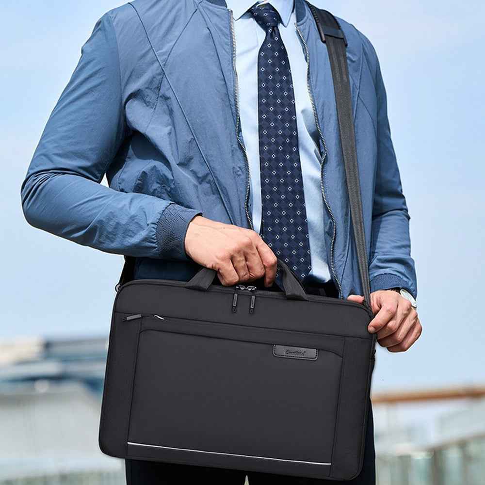 COOLBELL CB-2138 13.3 Inch Laptop Bag Waterproof Business Notebook Carrying Briefcase with Shoulder Strap - Blue