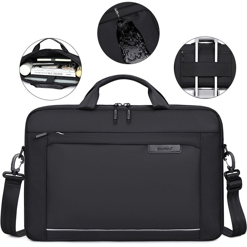 COOLBELL-CB-2138-13.3-Inch-Laptop-Bag-Waterproof-Business-Notebook-Carrying-Briefcase-with-Shoulder-Strap-Blue