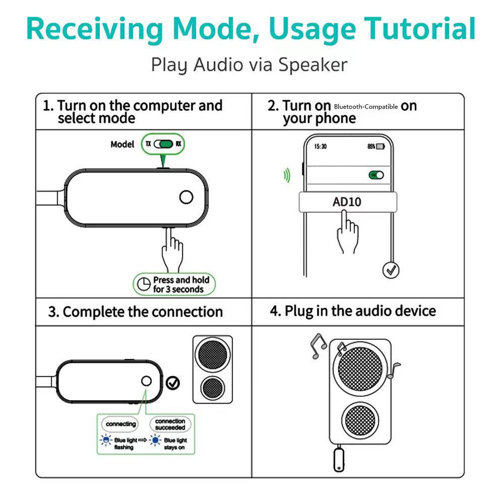 MS-016-2-in-1-Bluetooth-compatible-5.3-Transmitter-Receiver-3.5mm-Wireless-Audio-Dongle-with-Airplane-Travel-Adapter-Black