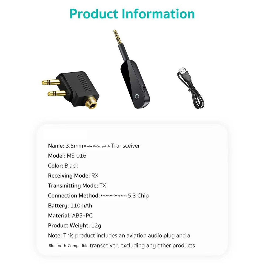 MS-016-2-in-1-Bluetooth-compatible-5.3-Transmitter-Receiver-3.5mm-Wireless-Audio-Dongle-with-Airplane-Travel-Adapter-Black