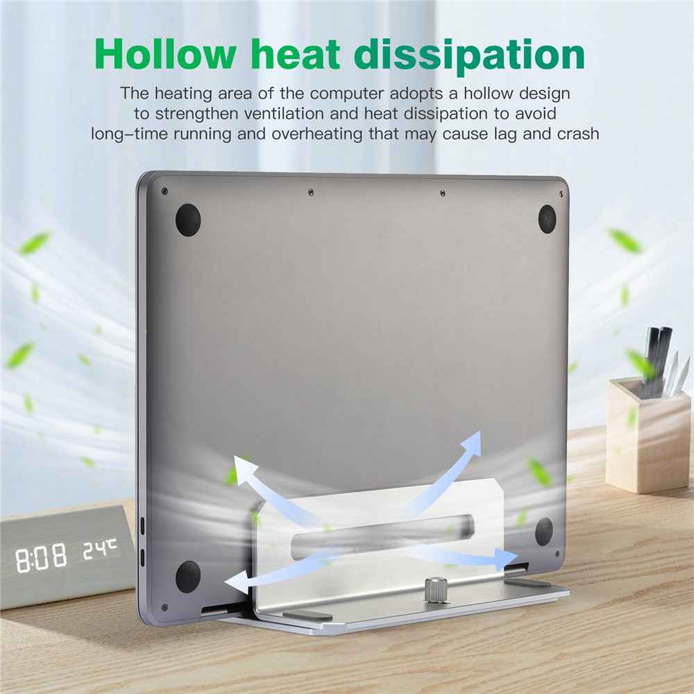 Vertical Laptop Stand, Aluminum Alloy, for Notebooks Up To 17.3 Inch