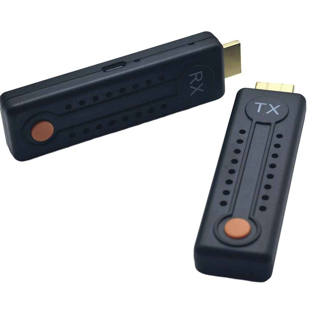 DL100M 1080P HDTV Wireless Transmitter and Receiver Set 328ft Range Transmission Adapter Extender Kit - Black