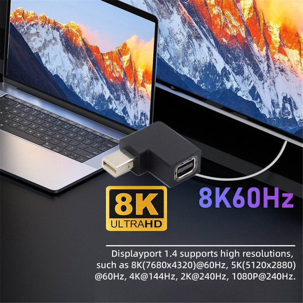 DP-036-8K07-Angled-8K-60Hz-Mini-DisplayPort-1.4-Male-to-Mini-DP-Female-Convertor-Fast-Transmission-Adapter-for-PC-Laptop-Monitor
