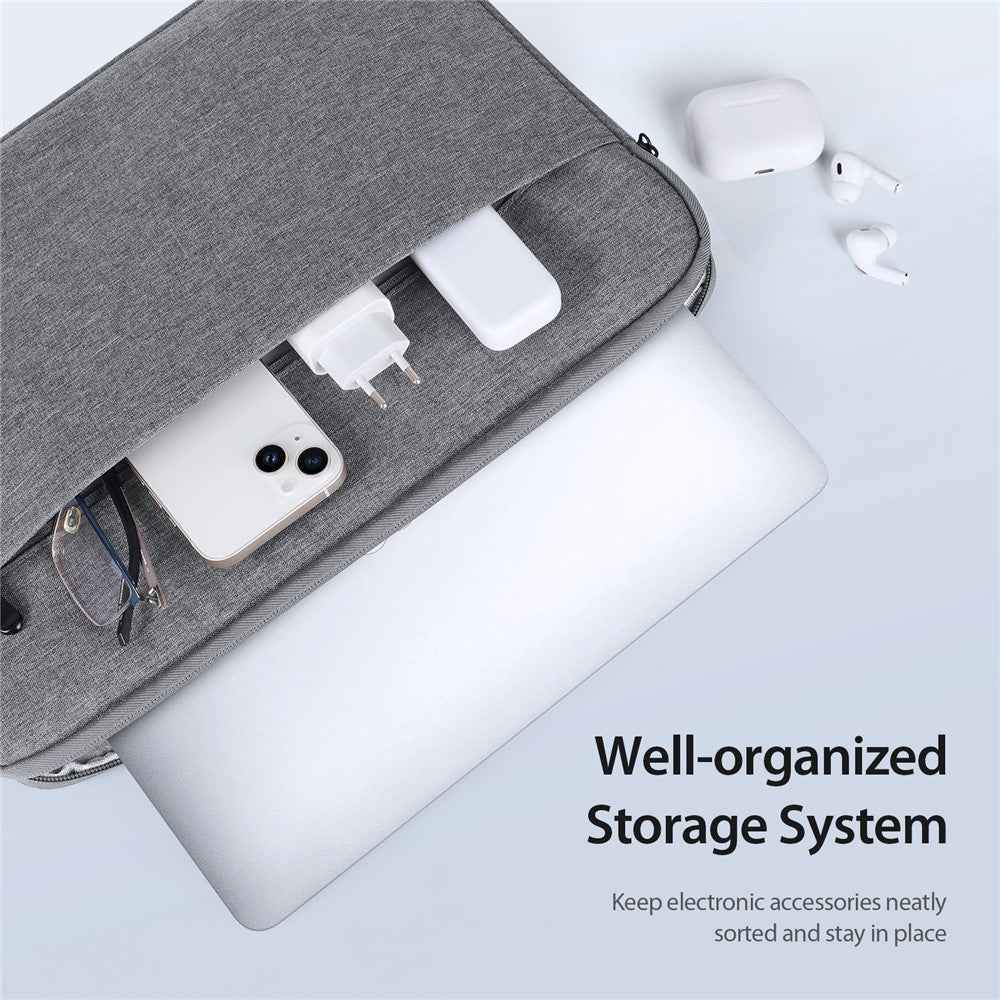 14-15.4 Inch Laptop Bag Waterproof Horizontal Notebook Pouch - Dark Grey