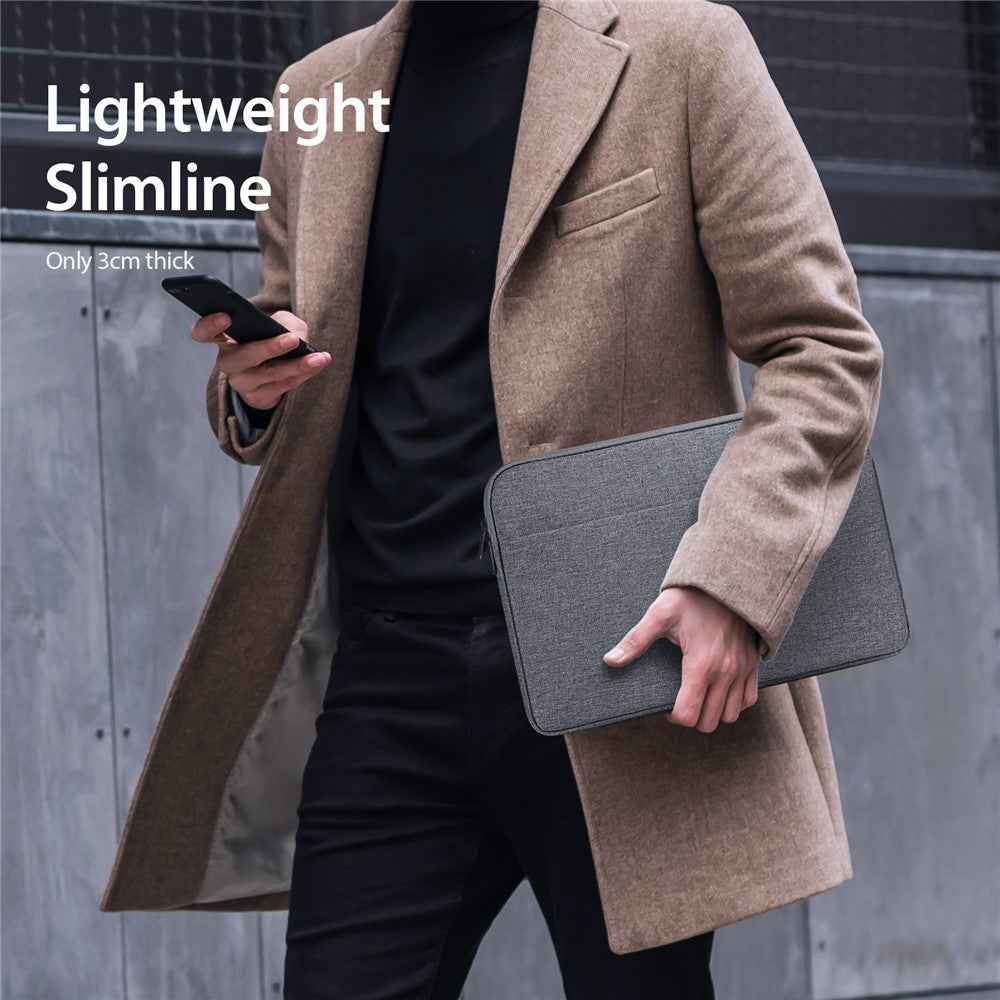14-15.4 Inch Laptop Bag Waterproof Horizontal Notebook Pouch - Dark Grey