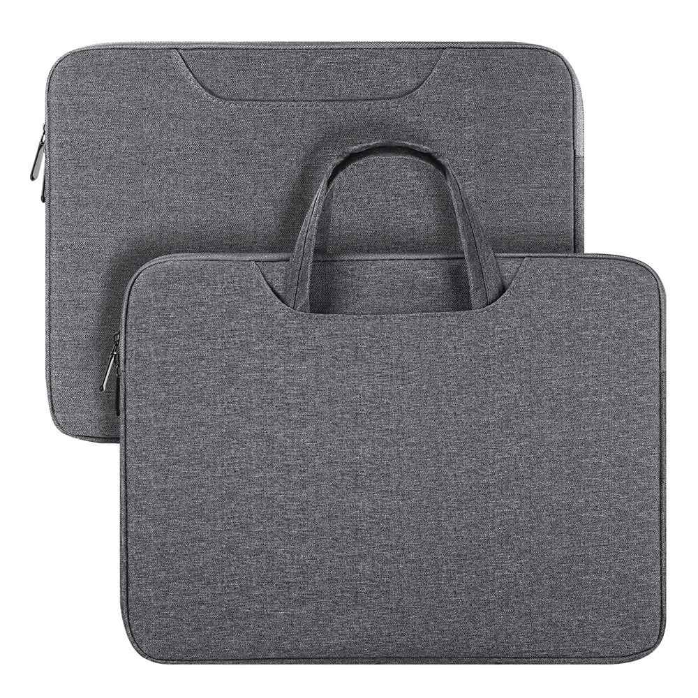 15.5-16 Inch Laptop Bag Water-Repellent Polyester Fabric Computer Carrying Case - Dark Grey
