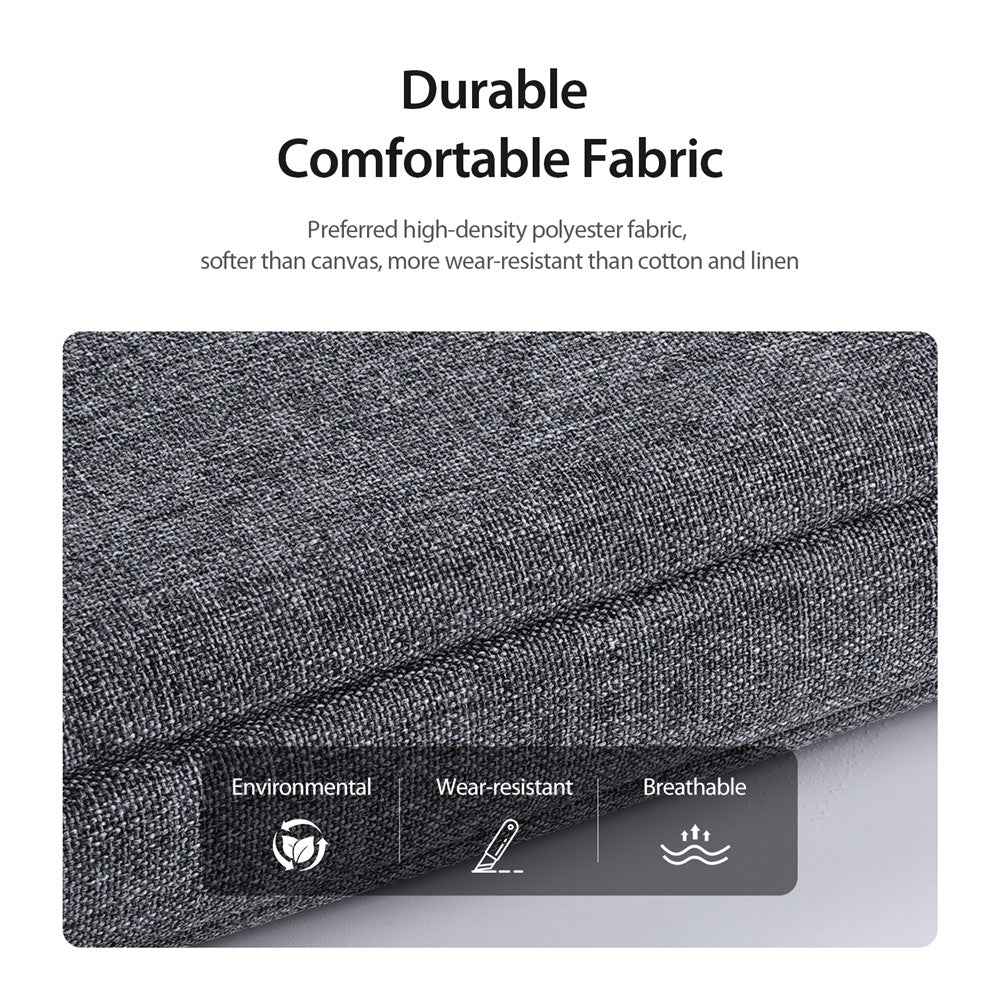 15.5-16 Inch Laptop Bag Water-Repellent Polyester Fabric Computer Carrying Case - Dark Grey