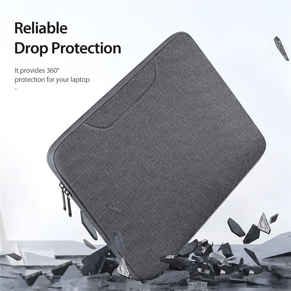 15.5-16-Inch-Laptop-Bag-Water-Repellent-Polyester-Fabric-Computer-Carrying-Case-Dark-Grey
