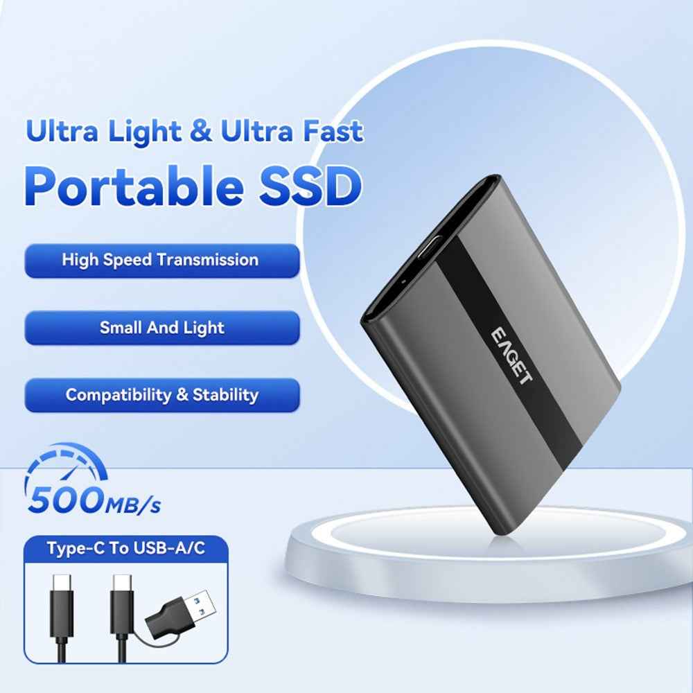 ET-M8 240GB Portable SSD 500MB / S High Speed Aluminum Alloy Type C External Solid State Drive