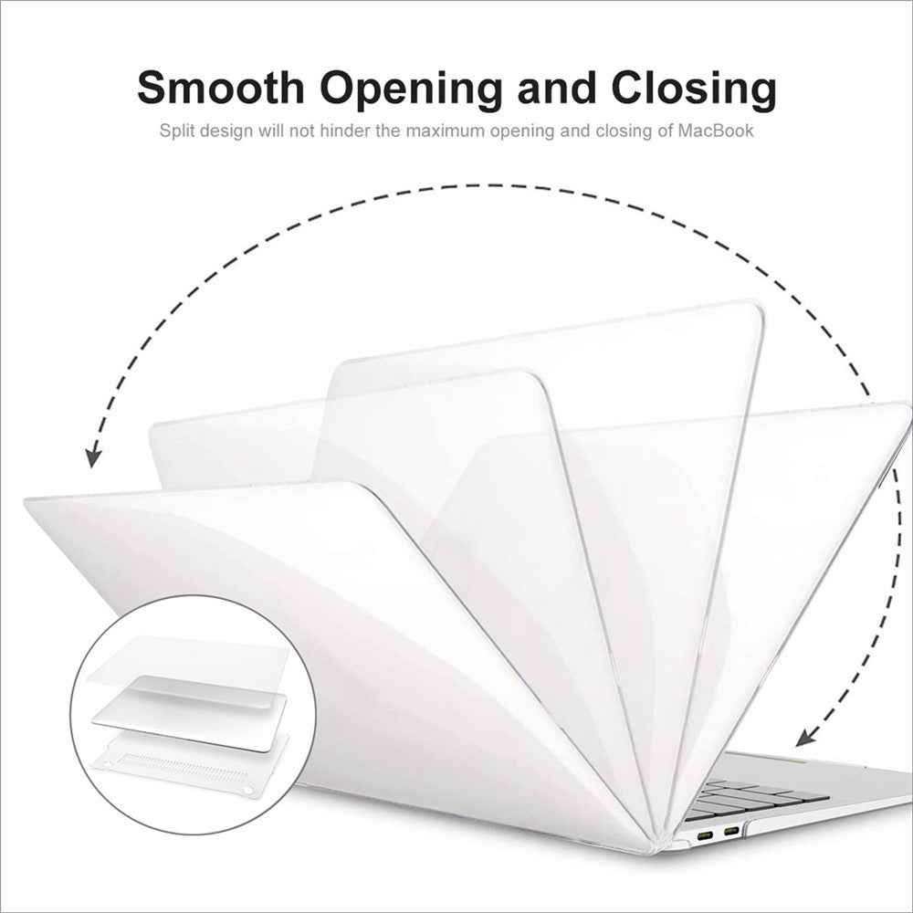 Crystal PC Front and Back Protective Cover for MacBook Pro 16 inch (2026) A3429 A3428 / (2025) A3186 A3403 / (2024) A2991 / (2023) A2780 / (2021) A2485 - Transparent