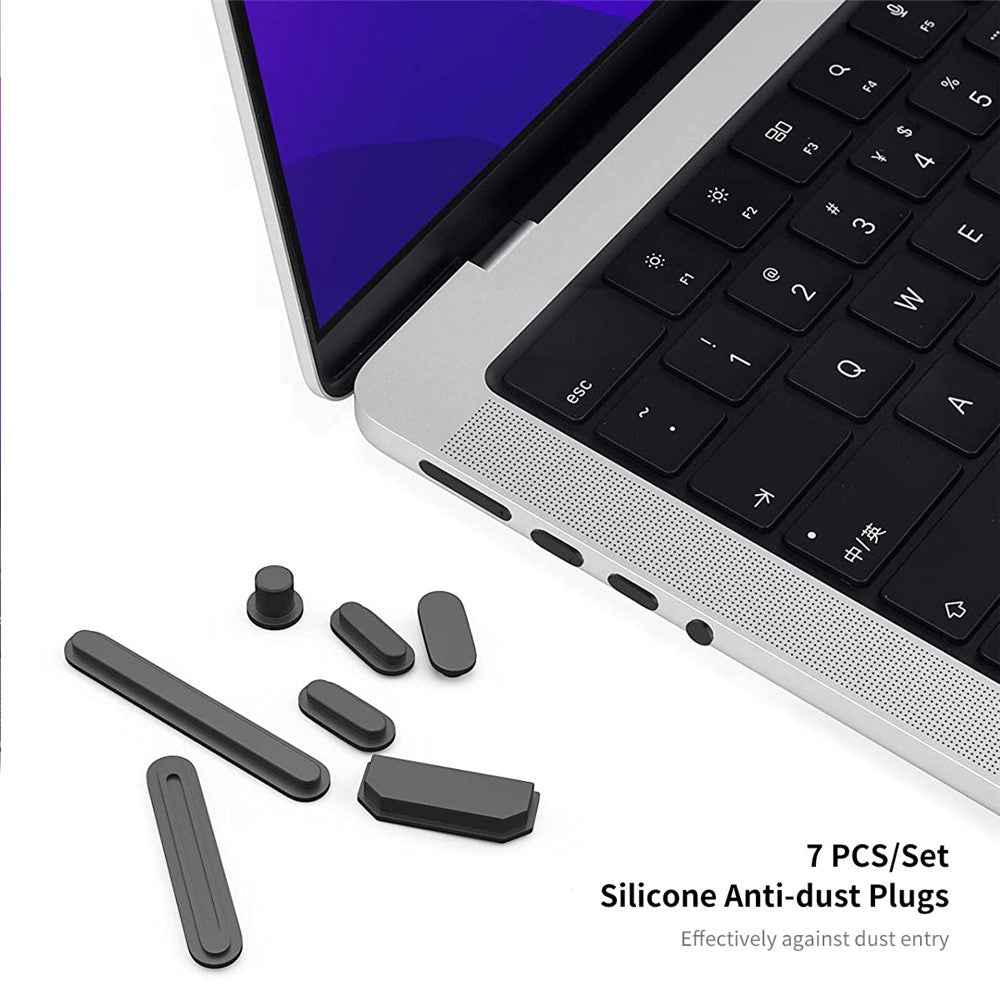 for MacBook Pro 14 inch (2026) A3427 A3426 / (2025) A3434 A3112 A3185 A3401 / (2024) A2918 A2992 / (2023) A2779 / (2022) / (2021) A2442 (US) Matte Laptop Cover+Keyboard Skin+Dust Plugs - Light Green