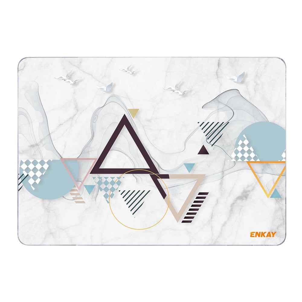 for MacBook Air 13 inch (2018-2019) A1932 Geometry Series Crystal Clear Hard PC Laptop Protective Case Polycarbonate Notebook Cover - Geometry No.4
