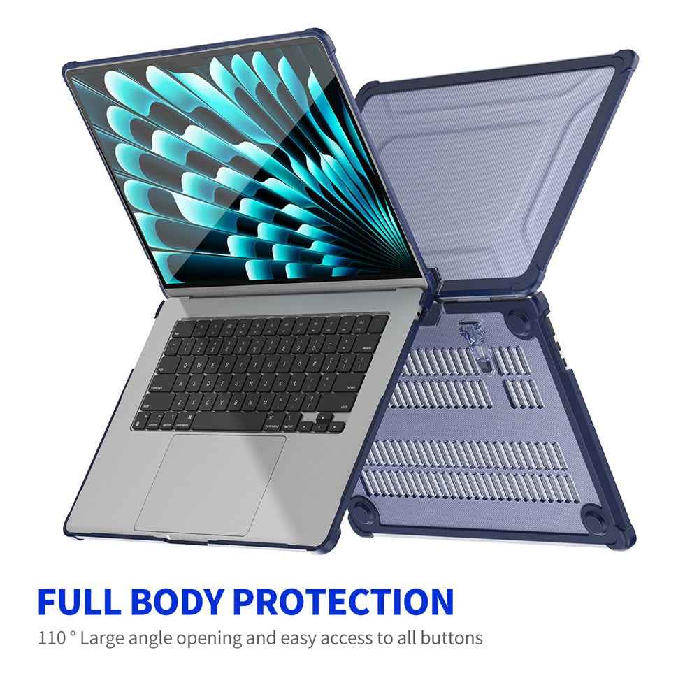 Protective Hard PC Case for Macbook Air 15 inch (2023) A2941 (US Version) Slim Laptop Kickstand Cover - Pink