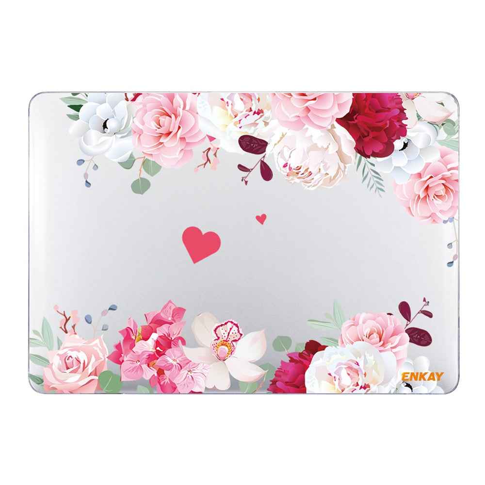 for MacBook Pro 14 inch (2026) A3427 A3426 / (2025) A3434 A3112 A3185 A3401 / (2024) A2918 A2992 / (2023) A2779 / (2022) / (2021) A2442 Flowers Series Crystal PC Laptop Case - Peony