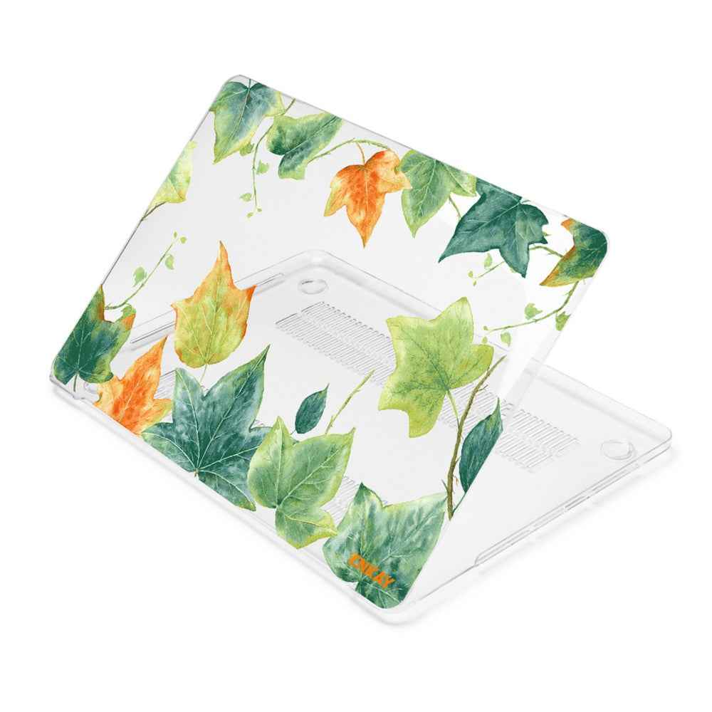 for MacBook Pro 13 inch (2020) A2251/A2289/A2338 Forest Series Pattern Design Polycarbonate Laptop Case Full Protection Notebook Cover - Ivy