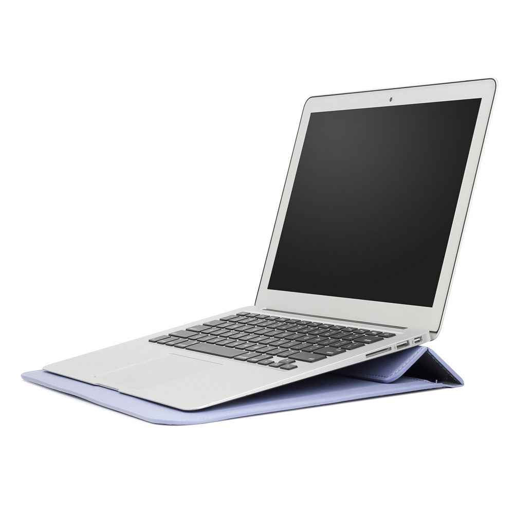 Envelop Style Leather Sleeve Pouch for Apple MacBook 12-inch / Air 11.6-inch - Serenity Blue