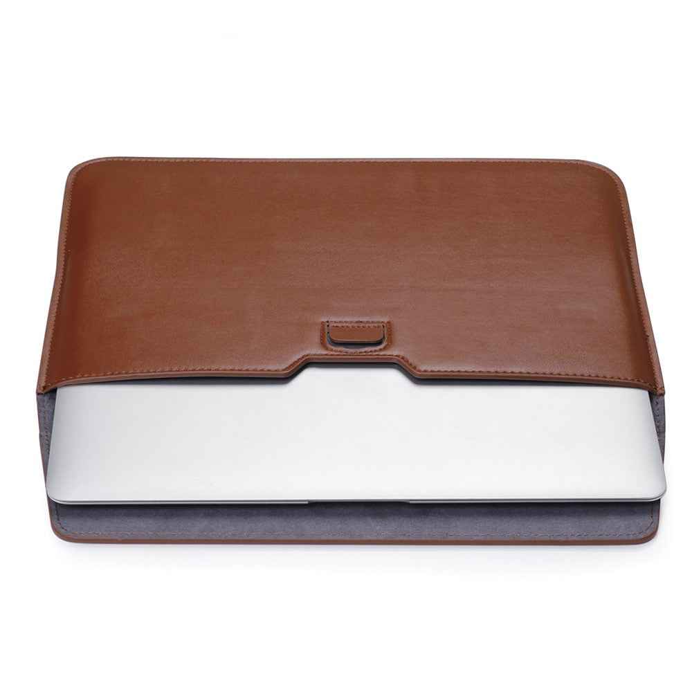 Envelop Style Leather Sleeve Pouch for Apple MacBook 12-inch / Air 11.6-inch - Serenity Blue