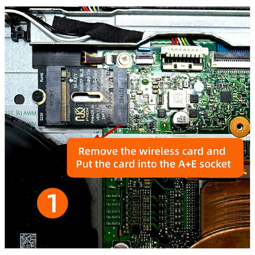 EP-043-BK-NGFF-A+E-Key-Male-to-NVME-M-Key-Female-Extension-Adapter-for-Laptop-Mainboard-SSD