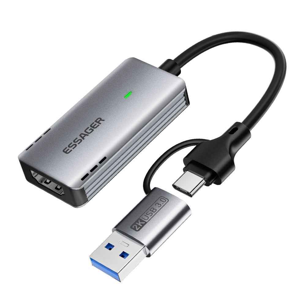ECJK2K-HC0G-Z 4K 60Hz HDMI Video Capture Card USB 3.0 2 in 1 Interface Plug and Play Capture Card with Cable