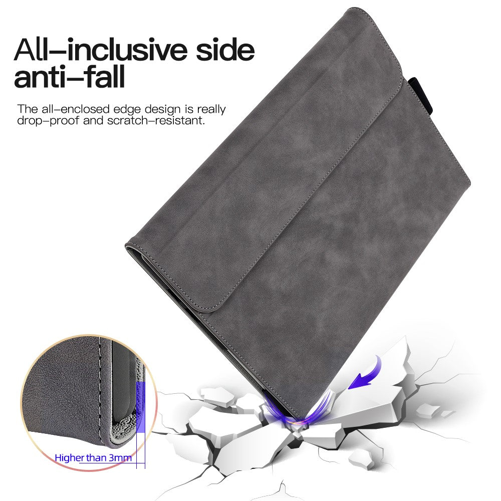 For-Microsoft-Surface-Pro-10-/-9-Case-Stand-Leather-Protective-Sleeve-with-Pen-Holder-Brown
