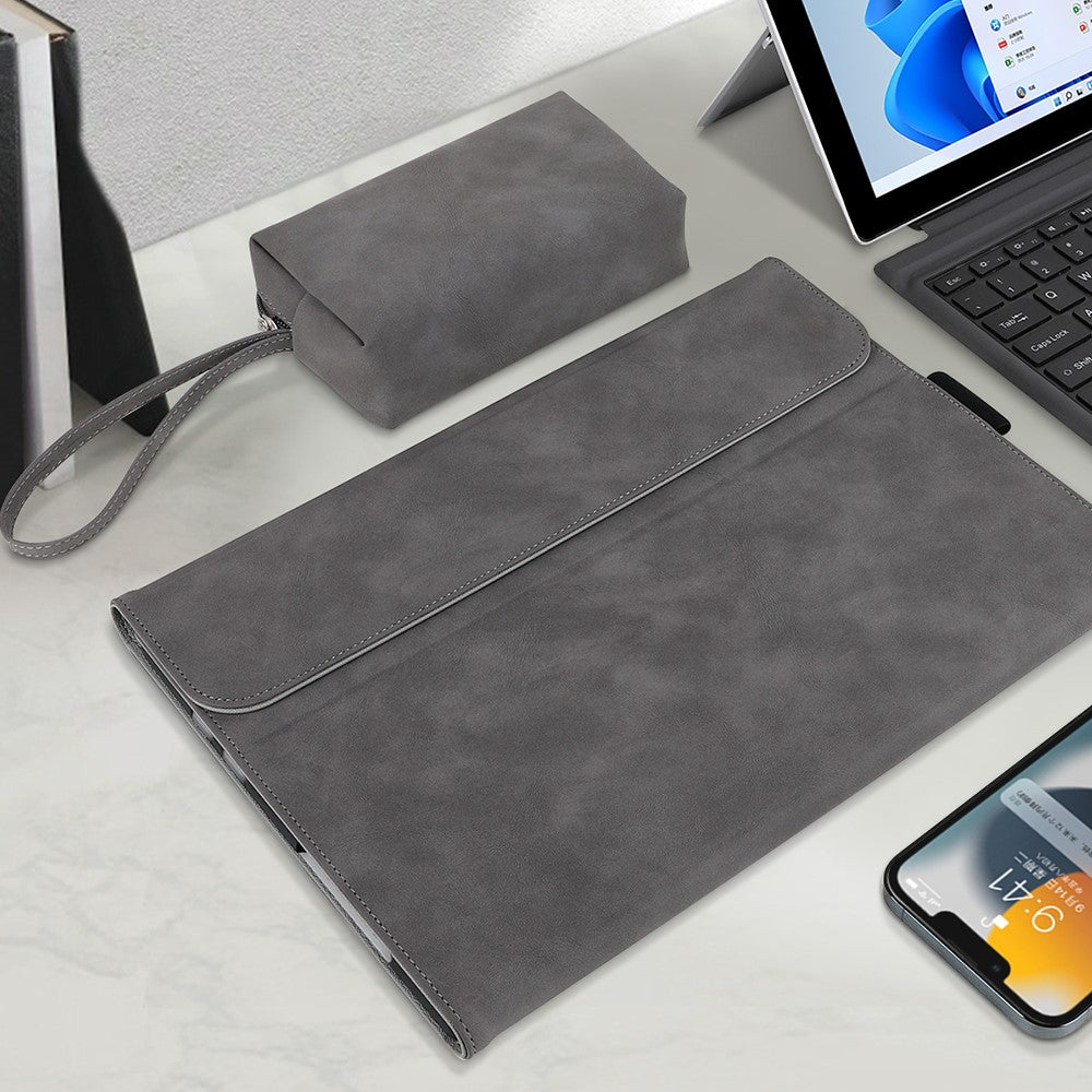 For-Microsoft-Surface-Pro-10-/-9-Case-Stand-Leather-Protective-Sleeve-with-Pen-Holder-Brown
