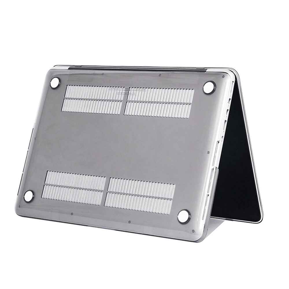 Front and Back See-through Shock Absorption Hard PC Shell Case for MacBook Pro 16 inch (2019) - Grey