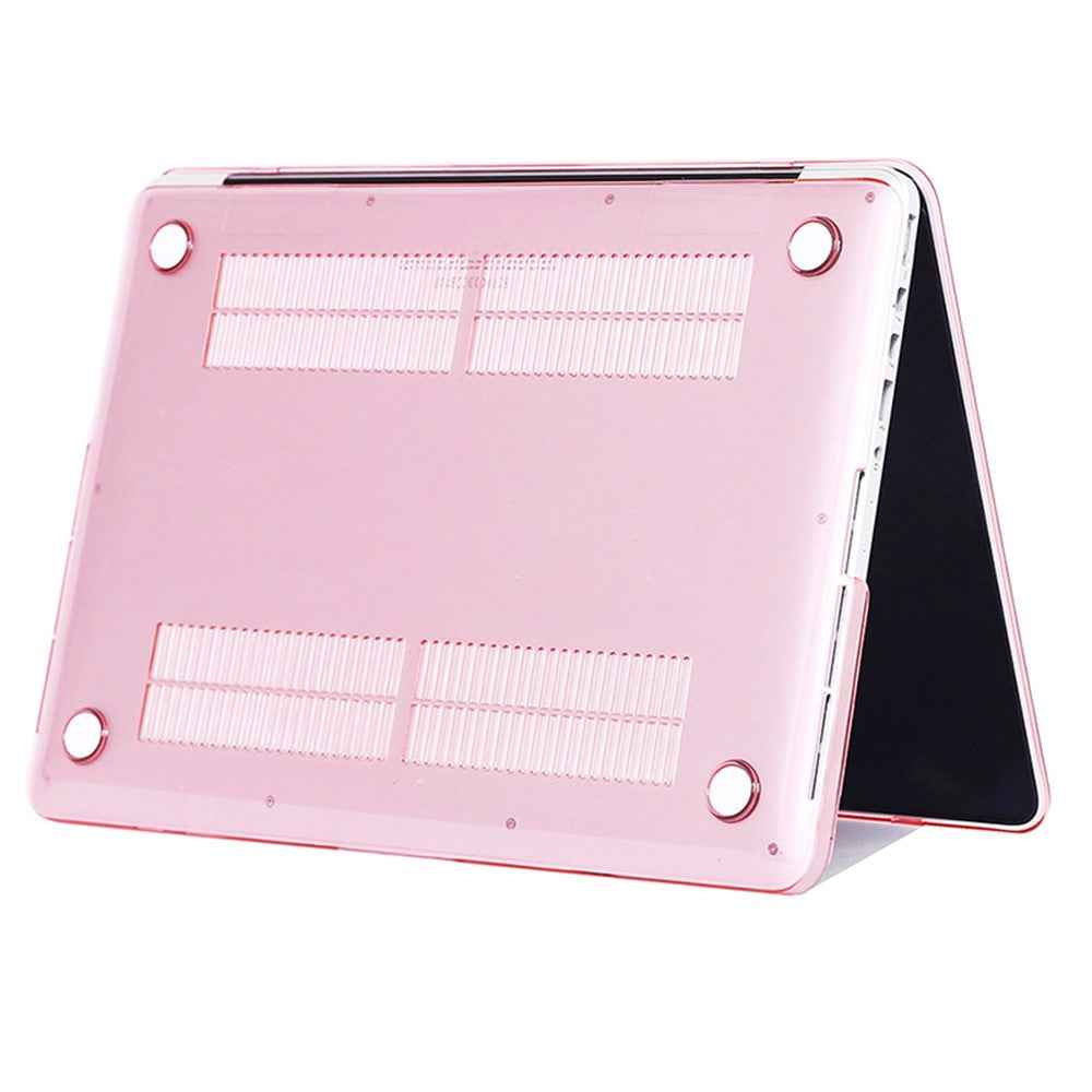 Front and Back See-through Shock Absorption Hard PC Shell Case for MacBook Pro 16 inch (2019) - Pink