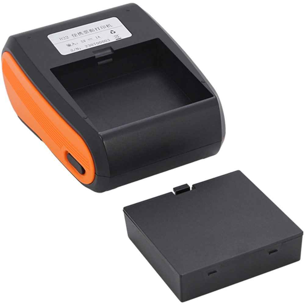 H22 Mini Size Thermal Receipt Printer Inkless Printing Tool with 80mm / s Print Speed - US Plug
