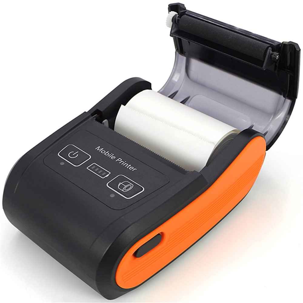 H22 Mini Size Thermal Receipt Printer Inkless Printing Tool with 80mm / s Print Speed - US Plug