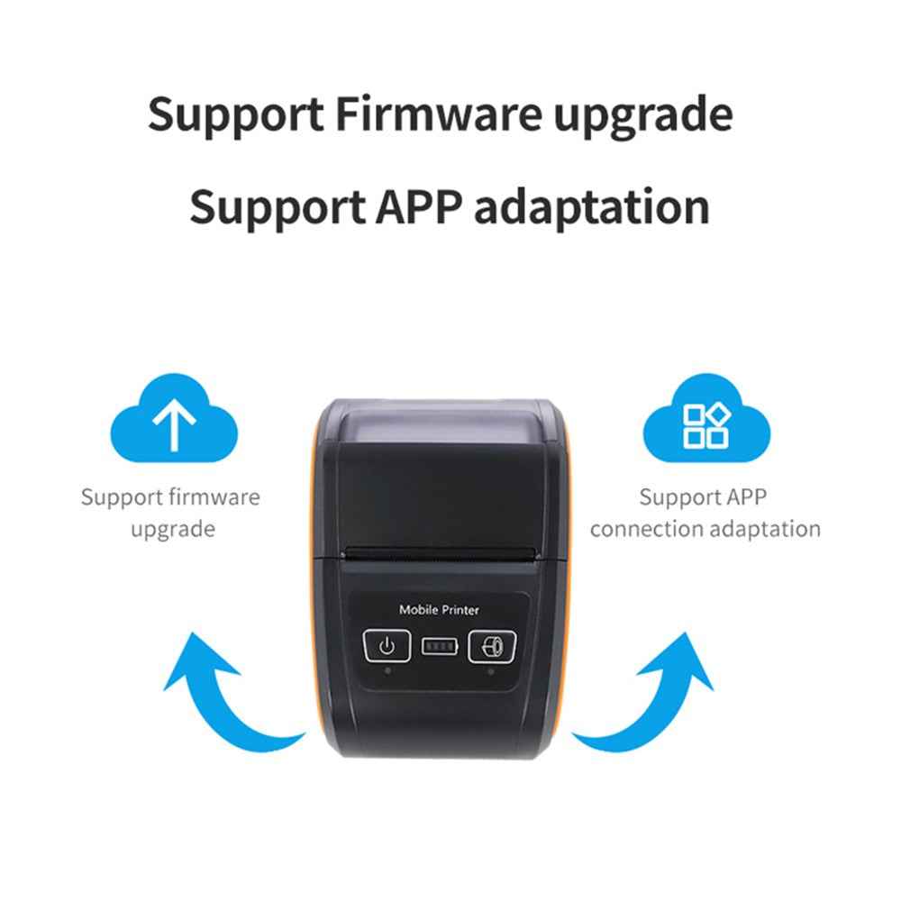 H22 Mini Size Thermal Receipt Printer Inkless Printing Tool with 80mm / s Print Speed - US Plug
