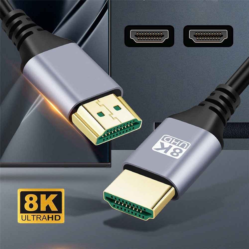 HD-028-5.0M 5m Extra Long HDMI 2.1 Male to Male Cable Slim Cord High-Speed 8K 4K HDTV HD Video Line (OD=4.0MM)