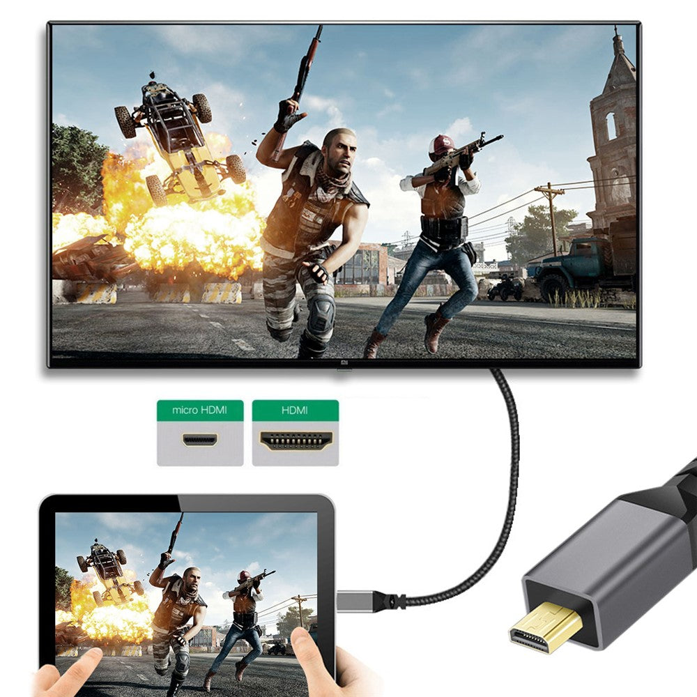 HD-037-BK-Micro-HDMI-1.4-Male-to-HDMI-Male-Stretch-Coiled-Cable-4K-60Hz-Straight-Connector-Cord-for-HDTV-PC-Laptop-Monitor