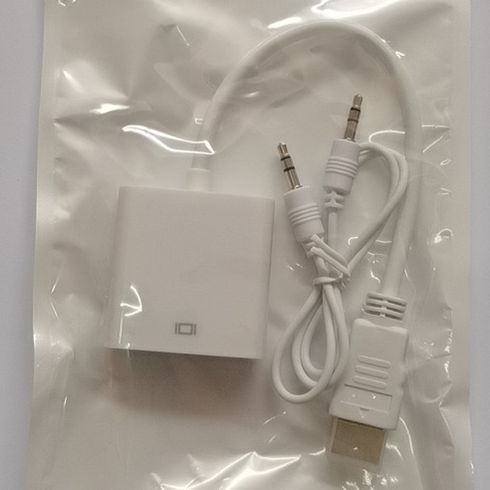 HDMI-to-VGA-Converter-Connector-with-Audio-Port-HDMI-Adapter-for-Laptops,-PC-White