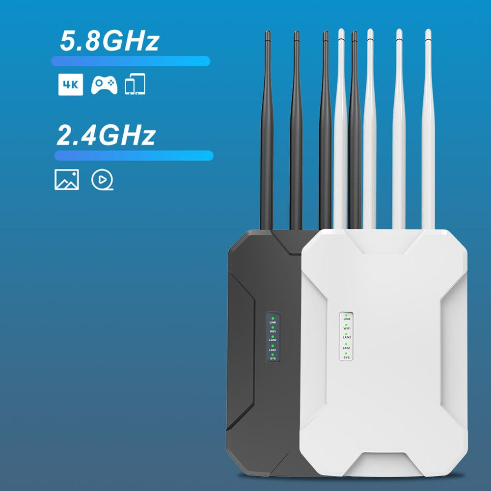 HW1800S-Waterproof-Outdoor-Wireless-Access-Point-1800Mbps-WiFi-6-Dual-Band-Gigabit-Router-White-/-UK-Plug