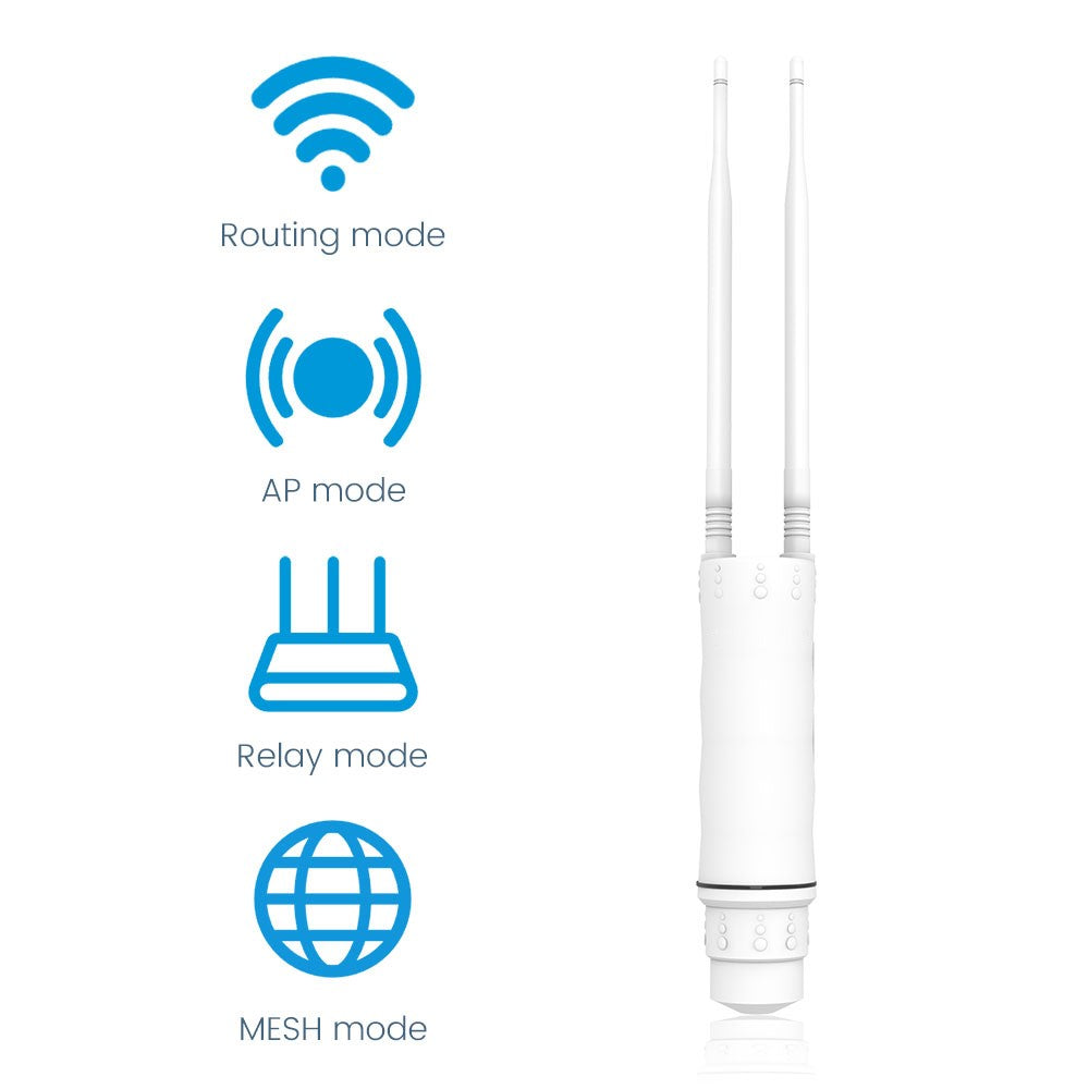 HW1800Y-WiFi-6-AX1800-2.4-/-5.8G-Dual-Band-MESH-Router-IP67-Waterproof-Outdoor-AP-Repeater-AU-Plug