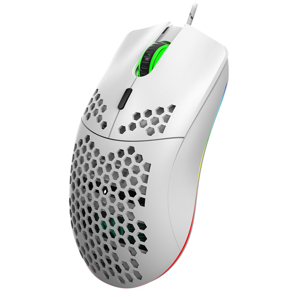 J900-RGB-Lighting-Honeycomb-Holow-Programmable-Gaming-Mouse-White
