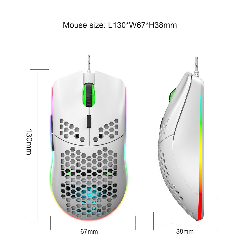 J900-RGB-Lighting-Honeycomb-Holow-Programmable-Gaming-Mouse-White