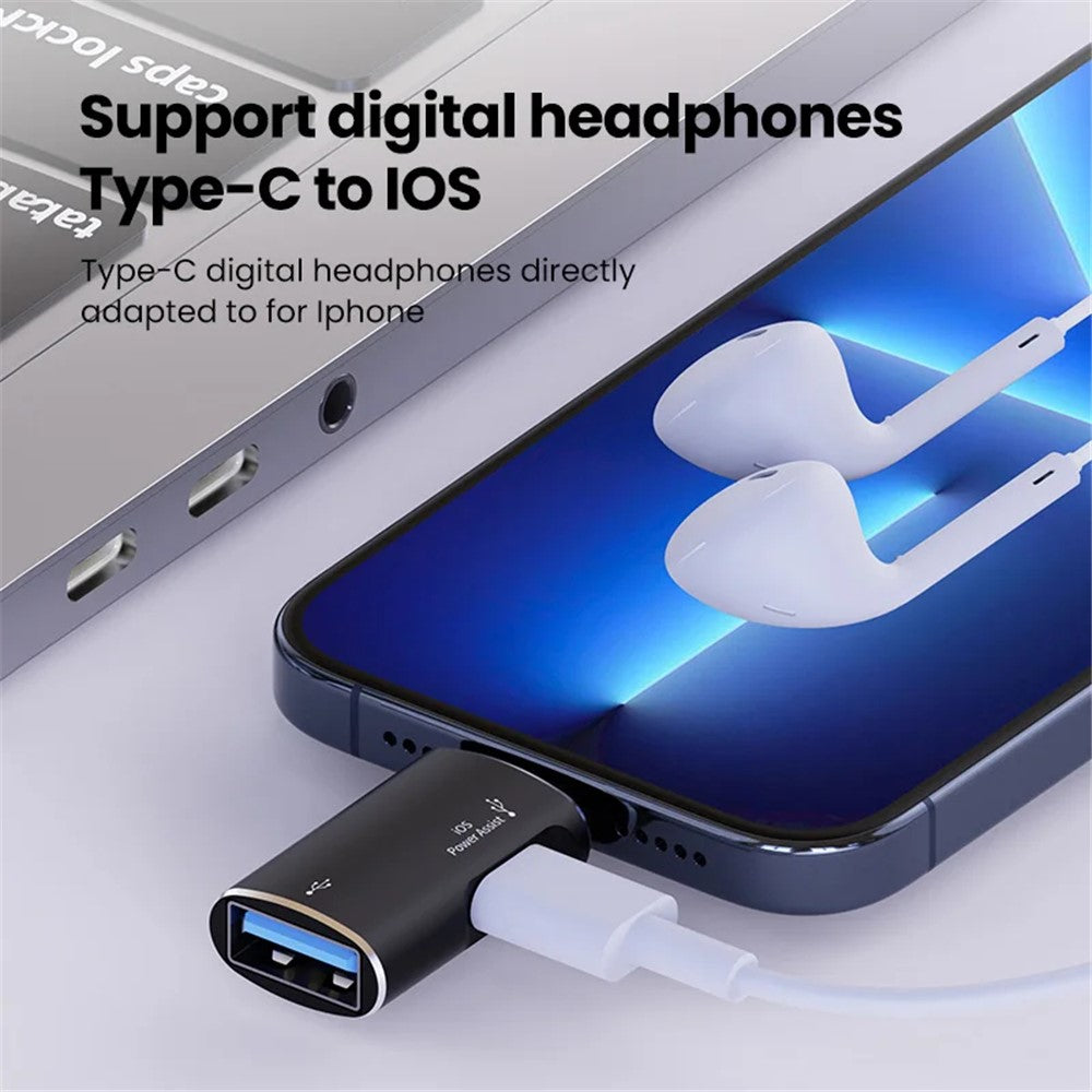 JS-103-For-iPhone-iPad-Connector-7Pin-Male-to-USB+Type-C-Female-OTG-Adapter-Silver