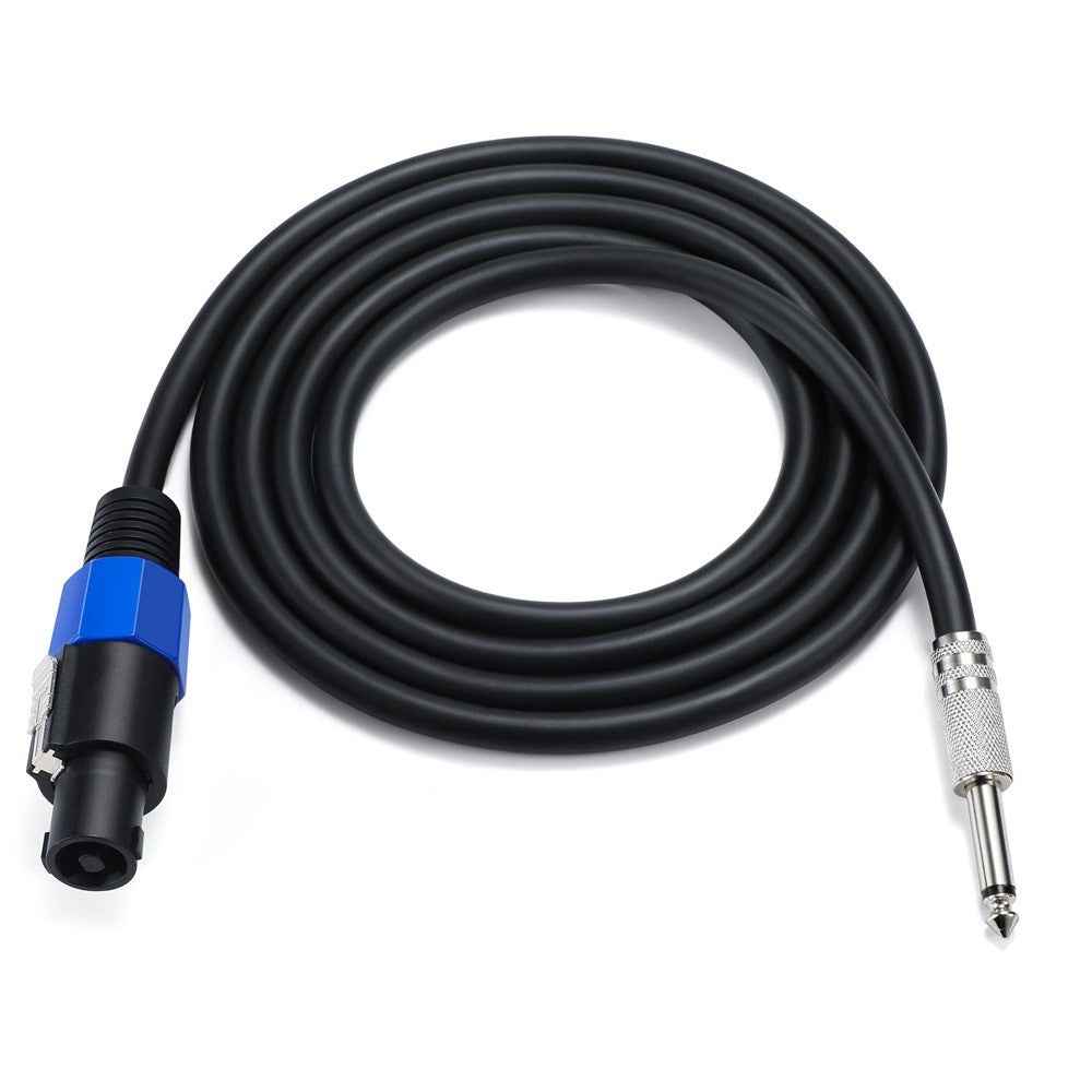 50FT Speakon Male to 6.35mm Male Cable Audio Speaker Connection Cord with Twist Lock